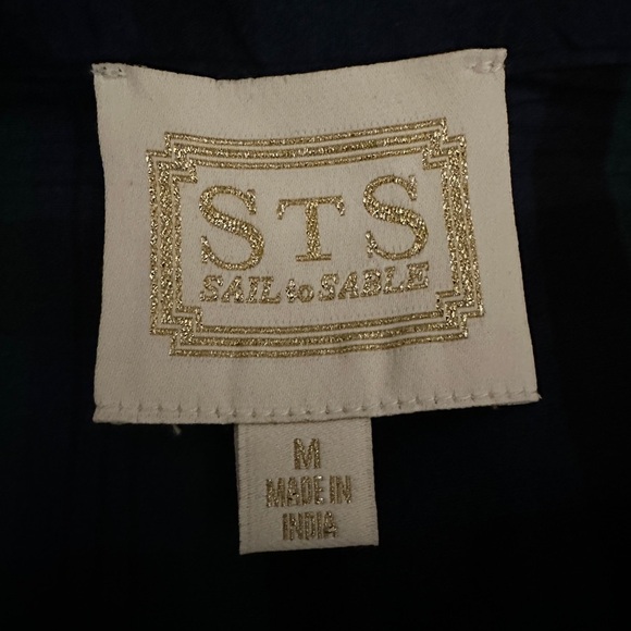 Blackwatch Plaid  Tunic Flare Sail To Sable Size Med. Green & Navy. - Picture 3 of 12